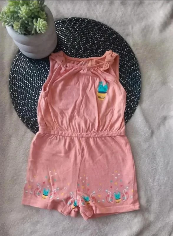 Combishort fille rose – In Extenso – 12 mois